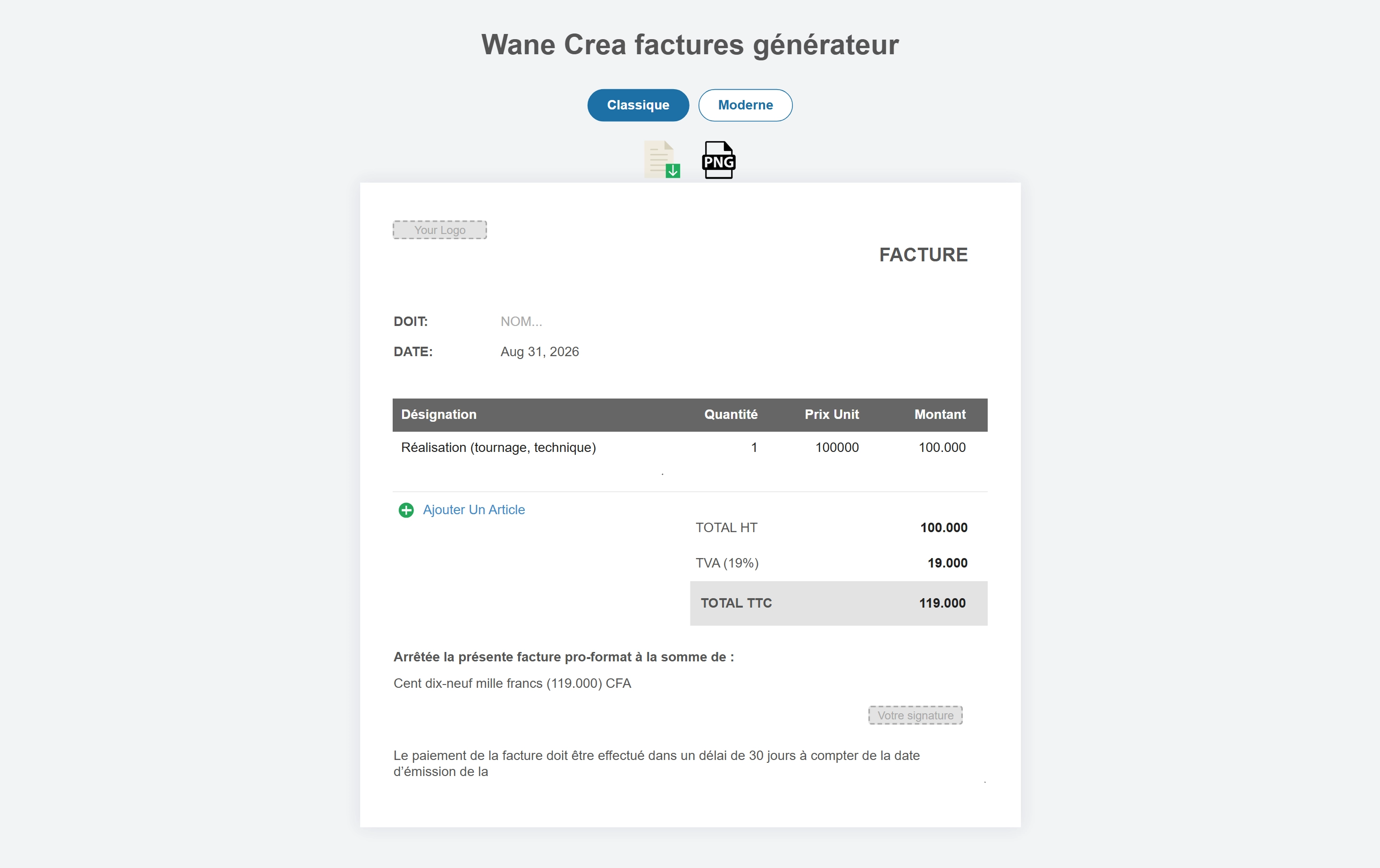 Invoice Generator